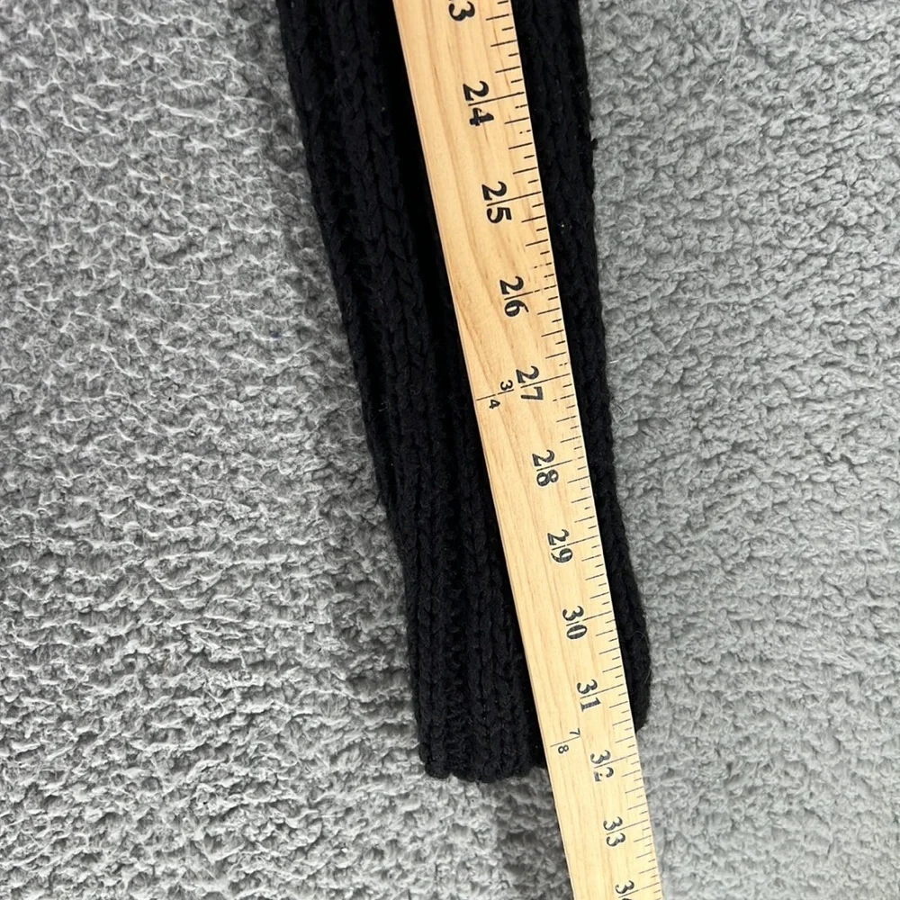 Free People‎ Button Down Cardigan Sweater Womens Medium Black Soft Stretch Fall - Picture 10 of 12